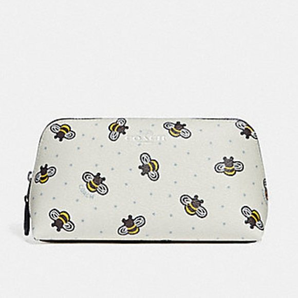 NWT Coach Bee Print Cosmetics Bag - Picture 1 of 5